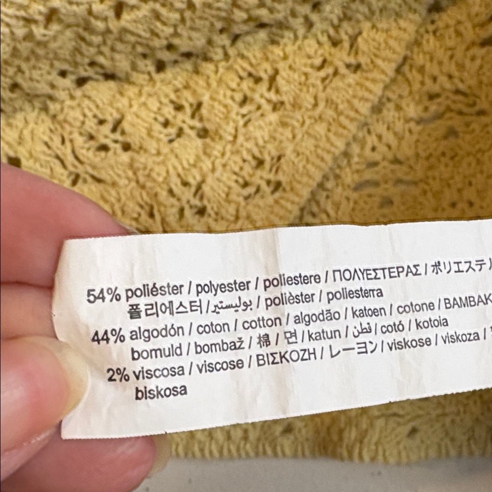 Zara Yellow Crochet Cardigan - Picture 3 of 6